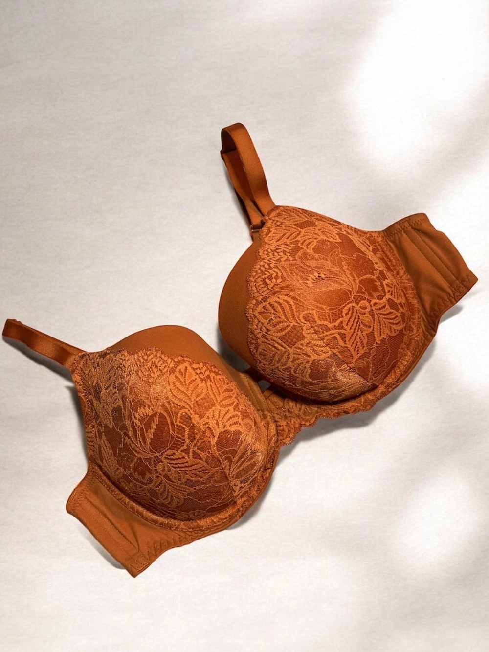 NEW Auden Lace Underwire Balconette Bra in Burnt Orange 42C